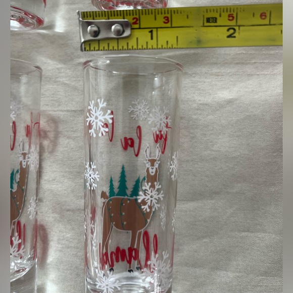 Holiday Reindeer Set of 6 shot glasses - Picture 5 of 5